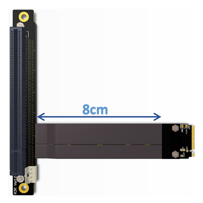 PCI-E 3.0 Riser Card 32G/bps M.2 NGFF NVMe to PCIe x16 Extension Cable SATA Power Cable for BTC Mining M2 2230 2242 2260 2280