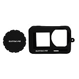 Sunnylife sports camera silicone protective cover lens hood lanyard wristband osmo action accessories