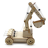 Feichao DIY Wooden Hydraulic Excavator Model Science Experiment Wooden Handmade Material Toy for Children