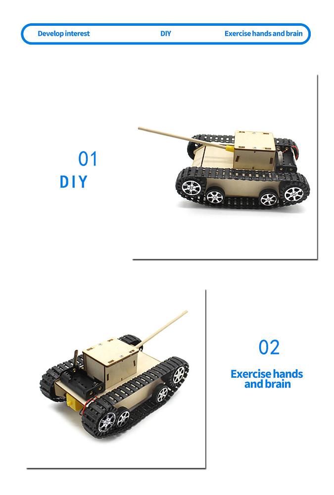 Robot Smart Tank Chassis Diy Kit Fun And Developing  Educational Toy For Kids