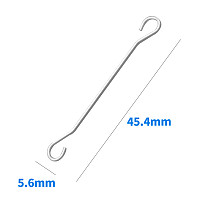  500Pcs DIY Toy parts double hook hanging spring two ends of the hook circuit conductive wire hook DIY technology small toy accessories 