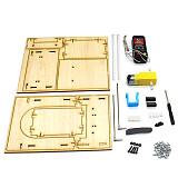 Feichao DIY Wooden Lift Door Science and Technology Invention Toy Homemade House Garage Model Electric Door Kit