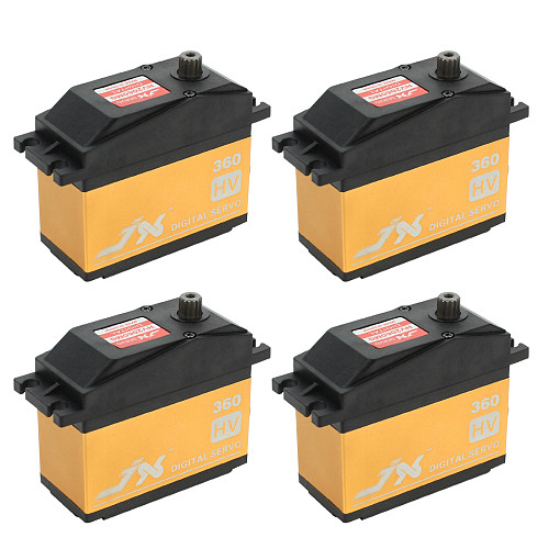 JX 4Pcs Servo PDI-HV2060MG 60KG Super Torque Digital Gasoline Servo 180/360 Degrees Arm Digital Servo