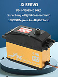 JX 4Pcs Servo PDI-HV2060MG 60KG Super Torque Digital Gasoline Servo 180/360 Degrees Arm Digital Servo