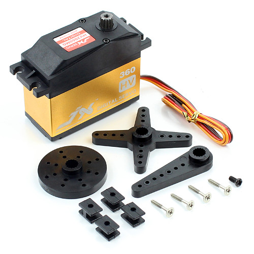 JX Servo PDI-HV2060MG 60KG Super Torque Digital Gasoline Servo 180/360 Degrees Arm Digital Servo + Steering Arm