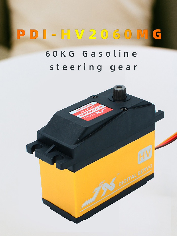 JX 4Pcs Servo PDI-HV2060MG 60KG Super Torque Digital Gasoline Servo 180/360 Degrees Arm Digital Servo