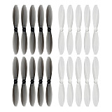 LDARC 10 Pairs Props 56mm 1.0mm Hole 2-Blade Paddle PC Propeller Black White Mixed Color for DIY RC Drone Quadcopter Multicopter