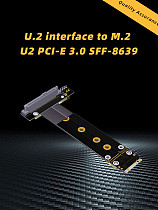U2 interface SFF-8639 ( U.2 ) to M.2 NVMe NGFF Key M key-M M2 Adapter Riser Card Ribbon extender Cable 30cm For U.2 NVME SSD