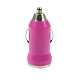 F09017 Generic Universal Mini 5V 1A USB Auto Car Charger Adapter LED Pink for MP3 Cell Phone