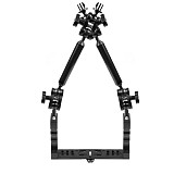 Aluminum Underwater Tray Handheld Stabilizer Rig Grip Housing W/ Ball Arms Bracket & Butterfly Clip Clamp for Action Camera Holder Diving Flash Light LED Accessory Set