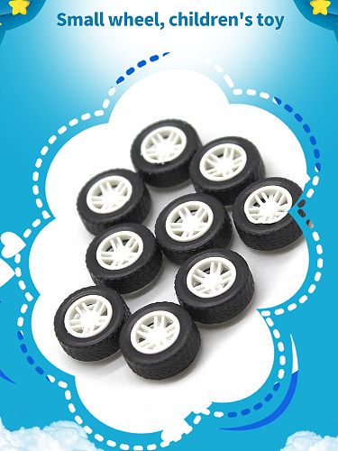 200Pcs 1.5X4.5X13.5mm Wheel Diy Toy Car Mini Wheel Rubber Model Accessories