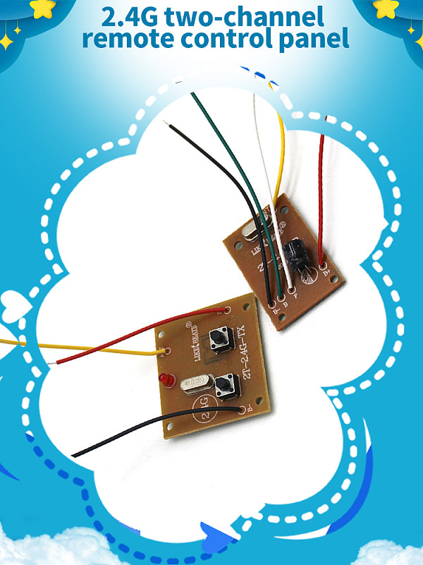 2.4G Two-channel Remote Rontrol Panel Set DIY Model Car And Boat Toy Remote Control Receiver Board