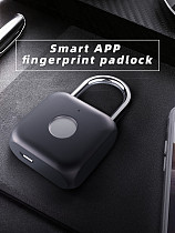 Mingchuan Smart Fngerprint Padlock USB Charge Port Living Fingerprint Conduction Module AI Intelligent Algorithm Support for Home Office Bag Locker  
