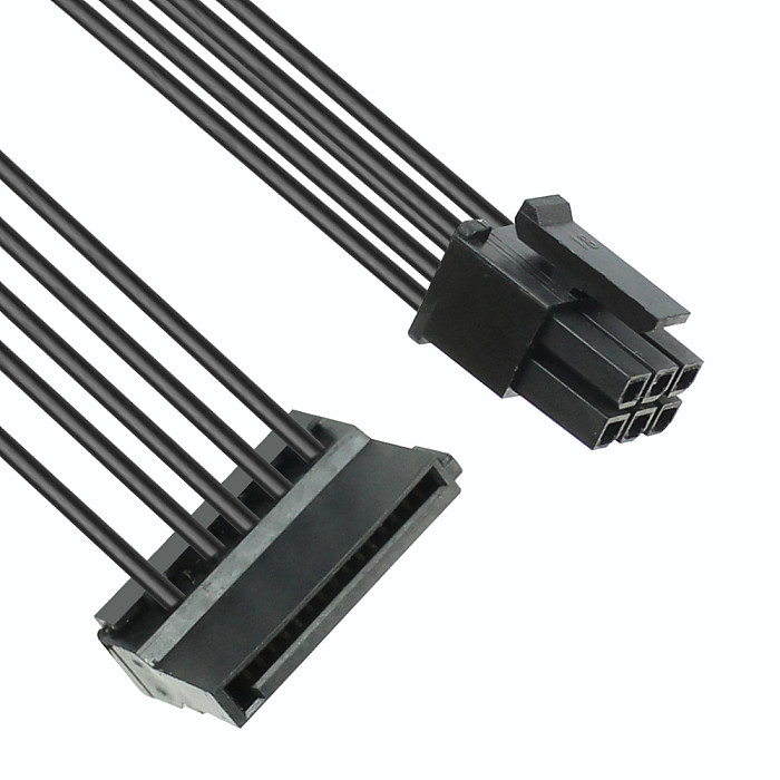 XT-XINTE 40CM 6Pin to SATA SDD Power Cable for DELL Vostro 3070 3670 967 3977 3980 Desktop Computer Power Supply Expansion Cable