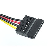 XT-XINTE 30cm Mini 4P to 15Pin SATA Female Optical Hard Drive Power Extension Suply Cable 20AWG
