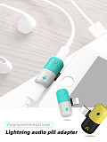 FCLUO Conversion Head Charging Listening Song 2 in 1 T-type Dual Lighting Audio Pill Adapter for IOS