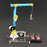 DIY Crane Handmade Kids Toys Science Experiment Steering Lift Machine Model Toy Kit