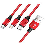 FCLUO 2m Universal Android Fabric Braided Data Cable Fast Charging Cable for IOS Android Type-c