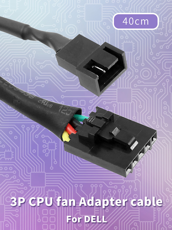 XT-XINTE 4P to 3P Fan Power Interface Convert Cable Cables 4Pin to 5Pin​ CPU Graphics Card Fan Power Cable Conveter Adapter For Dell​