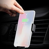 FCLUO Wireless Fast Charger Gravity Car Air Vent Mount Cradle Holder Stand for iPhone Mobile Phone