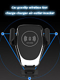 FCLUO Wireless Fast Charger Gravity Car Air Vent Mount Cradle Holder Stand for iPhone Mobile Phone