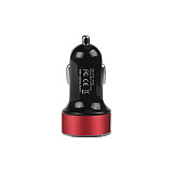 FCLUO Led Digital Display Car Charger 3.1A Dual USB Phone Charger 2 Ports Adapter Monitoring Vehicle Voltage Current
