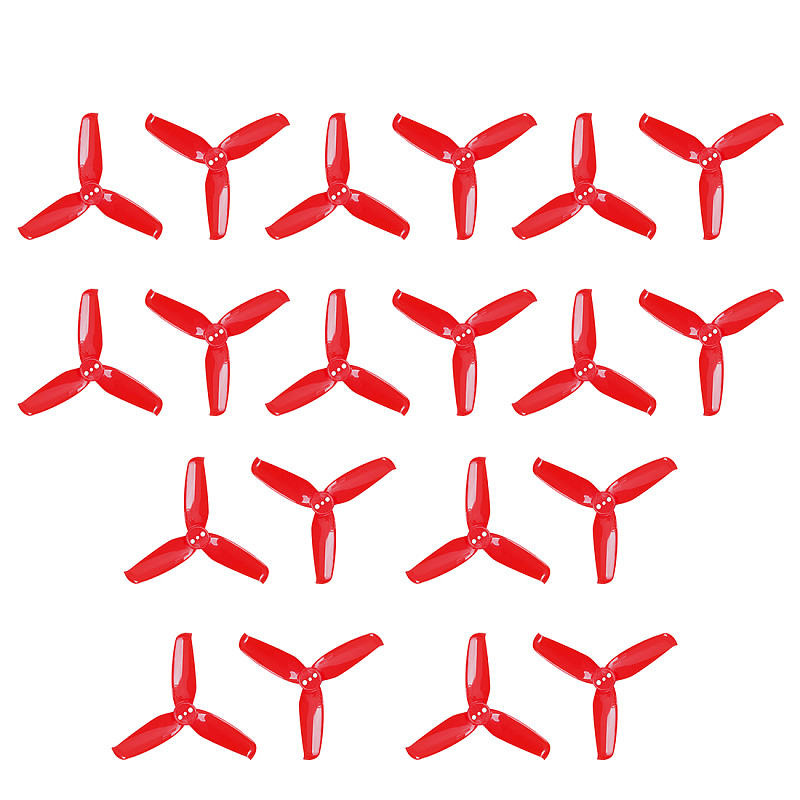 Gemfan 20 Pairs Flash 2540 2.5x4 2.5 Inch PC 3-blade Propeller Prop 1.5mm Mounting Hole for 1105 Motor RC Drone Quadcopter