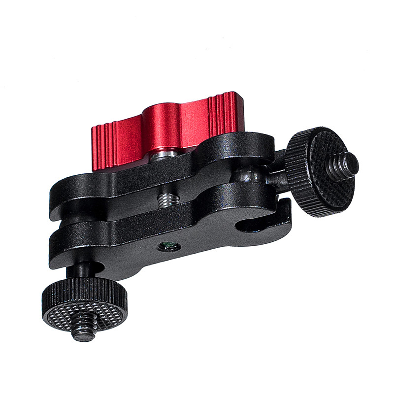 Aluminum Multi Function Magic Arm Mount Adapter Selfie Tripod Holder Dual Ball Head Hot Shoe w 1/4'' Screw for DLSR Camera Phone