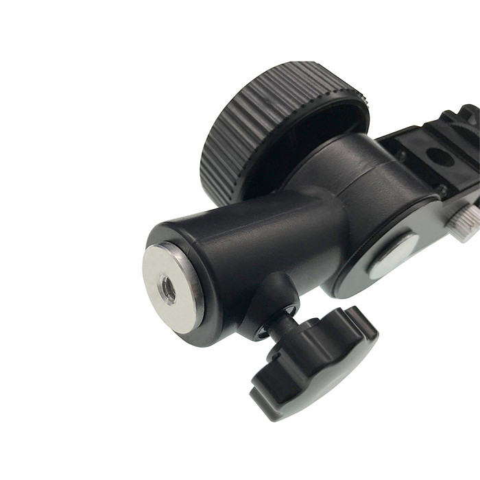 Type E Metal Flash Bracket Hot Shoe Mount Swivel Adapter Speedlite Umbrella Holder w 1/4  to 3/8  Screw Photography Light Stand