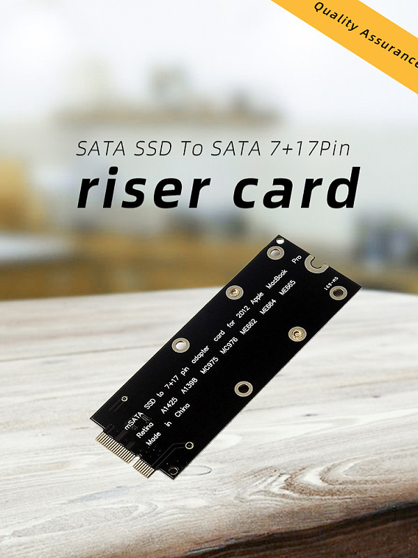 XT-XINTE mSATA SSD To SATA 7+17Pin Adapter Converter Card Expansion Card for Apple 2012 MacBook Pro MC976 A1425 A1398