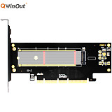 JEYI SK18 M.2 PCIe SSD Adapter PECI to NVME Expantion Card High Speed for 2230-22110 SSD PCI Express x4 x8 x16 Card