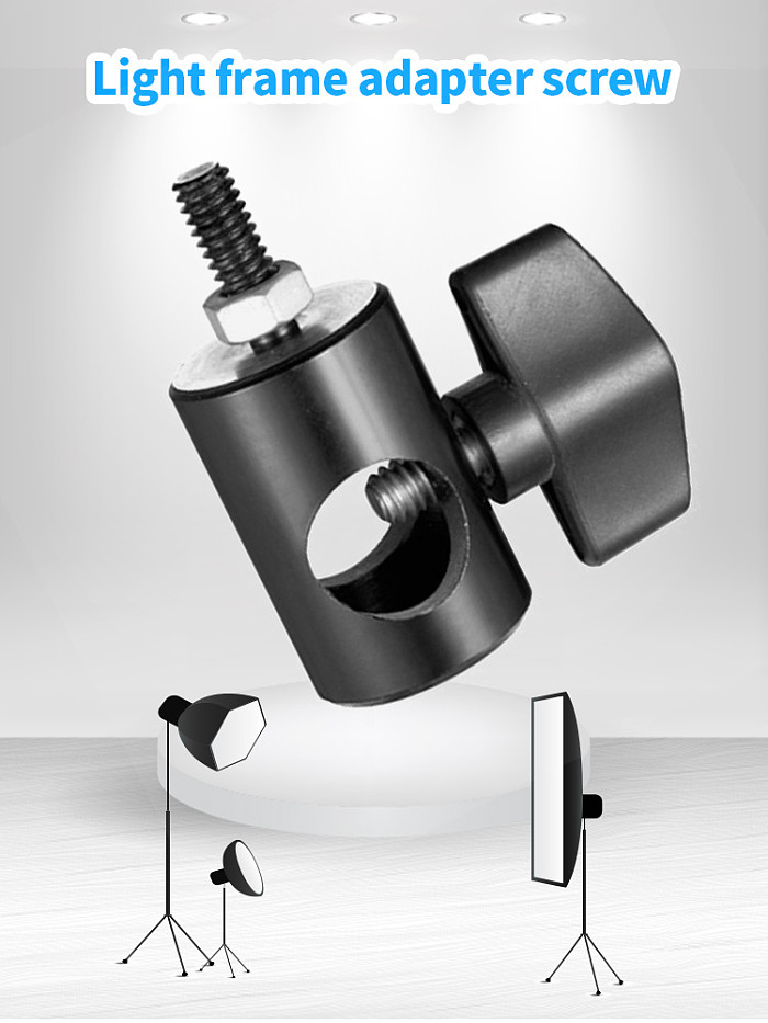 Tripod Light Stand Flat Head Converter to 1/4 Screw Adapter for LED Light Monitor Flash Light Photography Accessories