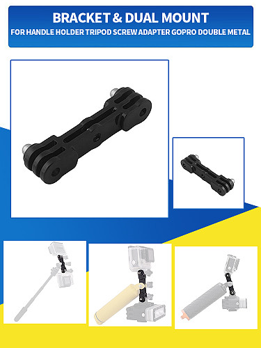 Plastic Dual Mounting Adapter for Gopro Hero 7 6 5 4 Yi Action Sports Camera Double Vertical Bracket Tripod Handle Stand Holder