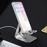 Aluminum Alloy Adjustment Phone Holder Cell Phone Tablet PC Desktop Desk Holder Mount Universal Mobile Phone Stand for iPad
