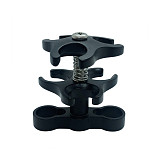 XT-XINTE Diving Three Hole Butterfly Clip Action Camera Bracket Photography Accessories with Opening Hole Design