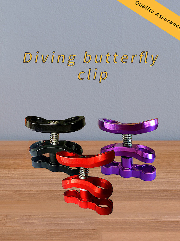 XT-XINTE Diving Butterfly Clip Two Hole Butterfly Clip Metal Ball Clamp Photography Accessories