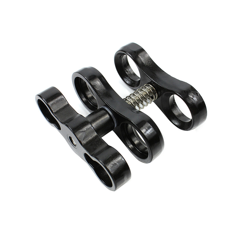 XT-XINTE CNC Aluminum AlloyTwo Hole Butterfly Clip Light Arm Ball Head Clip