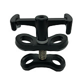 XT-XINTE Two-Hole Butterfly Clip Clamp Diving Accessory for Sports Action Camera Bracket Tripod Holder Mount Adapter Ball Head Lamp Arm Extension Connection Accessories
