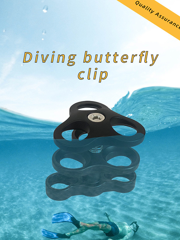 XT-XINTE Three Hole Butterfly Clip Diving Photography Equipment Accessories Lamp Arm Extension Rod Connecter