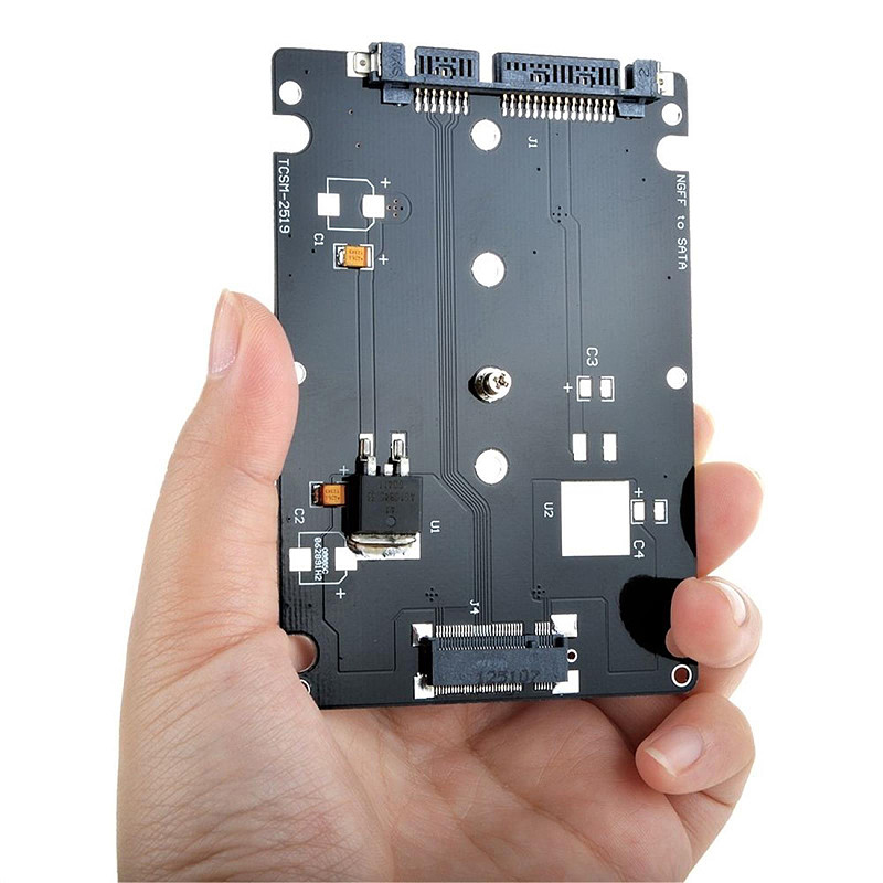 M.2 NGFF (SATA) SSD to 2.5 inch SATA3 Adapter Card 7mm Thickness Enclosure M.2 SATA SSD Adapter To Desktop/Notebook Computer