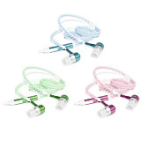Light Luminous Metal Zipper Earphone Glow in The Dark Headphones Headset Creatively New Fashion Zipping Headphones Earhpones