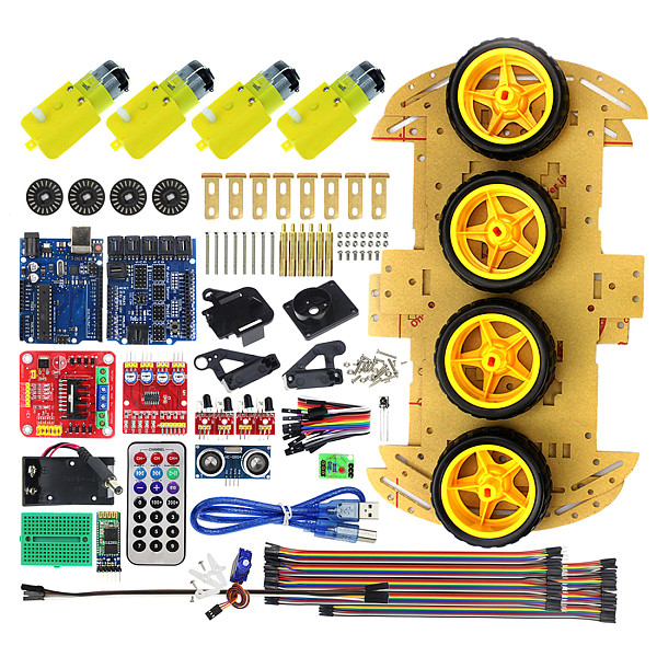 Multifunction Bluetooth Controlled Robot Smart Car Kits Tons of Published Free Codes 4WD UNO R3 Starter Kit for arduino Diy Kit