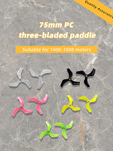 Gemfan 75mm Ducted Props PC 3-Blade Propeller CW CCW 5mm Hole for RC Drone FPV Racing 1408-1808 Brushless Motor Cinewhoop Cinedrone