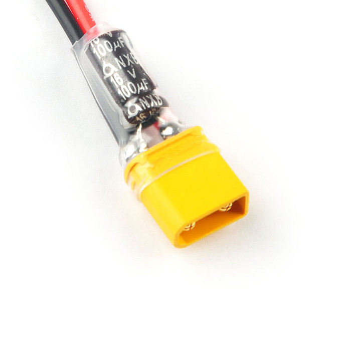 JMT Plug Pigtail Power Wire 100μF Capacitor for Mobula7 HD Sailfly-X TRASHCAN UR85 UR85HD Crazybee F3 / F4 PRO Parts