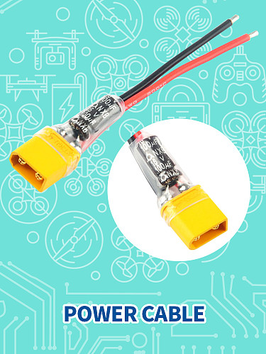 JMT Plug Pigtail Power Wire 100μF Capacitor for Mobula7 HD Sailfly-X TRASHCAN UR85 UR85HD Crazybee F3 / F4 PRO Parts