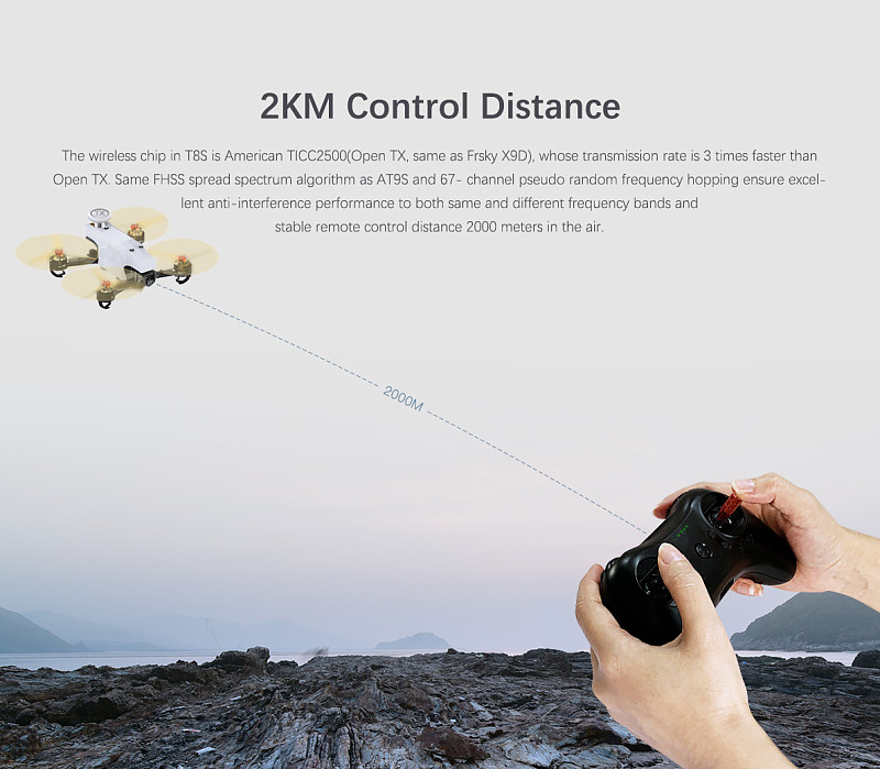 RadioLink 8 Channels Mini Handle Remote Control 1200KHz Supported Receiver R8EF,R8FM,R7FG,R7F,R6FG,R6F for DIY Racing Drone Quadcopter T8S