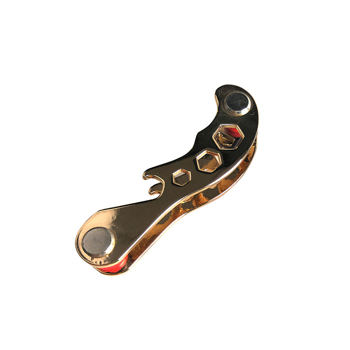 1x New Design Metal Keychain Wallets Men Key Holder Clip Keys Chain Organizer Bottle Opener Small Gadget Outdoor Camp Tools Kit