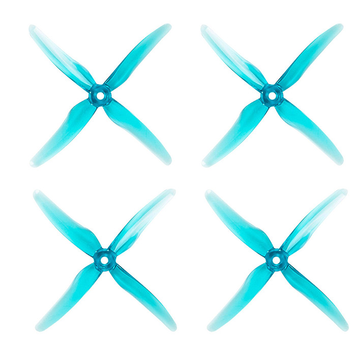 GEMFAN 2 Pairs 51455 5.1 inch Hurricane X 4-blade Propeller 5mm Mounting Hole for RC FPV Racing Drone Quadcopter Multirotor