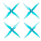 GEMFAN 2 Pairs 51455 5.1 inch Hurricane X 4-blade Propeller 5mm Mounting Hole for RC FPV Racing Drone Quadcopter Multirotor