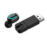 FCLUO Q13s Single Ear Wireless Bluetooth Headset USB Magnetic Charging Mini Invisible in-Ear Headphones Chip Noise Reduction CVC Dual Noise Reduction Technology